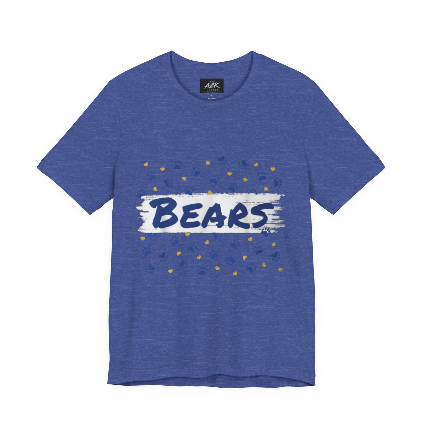 Bears Paw Print Graphic Tee — Casual Sports Fan T‑Shirt