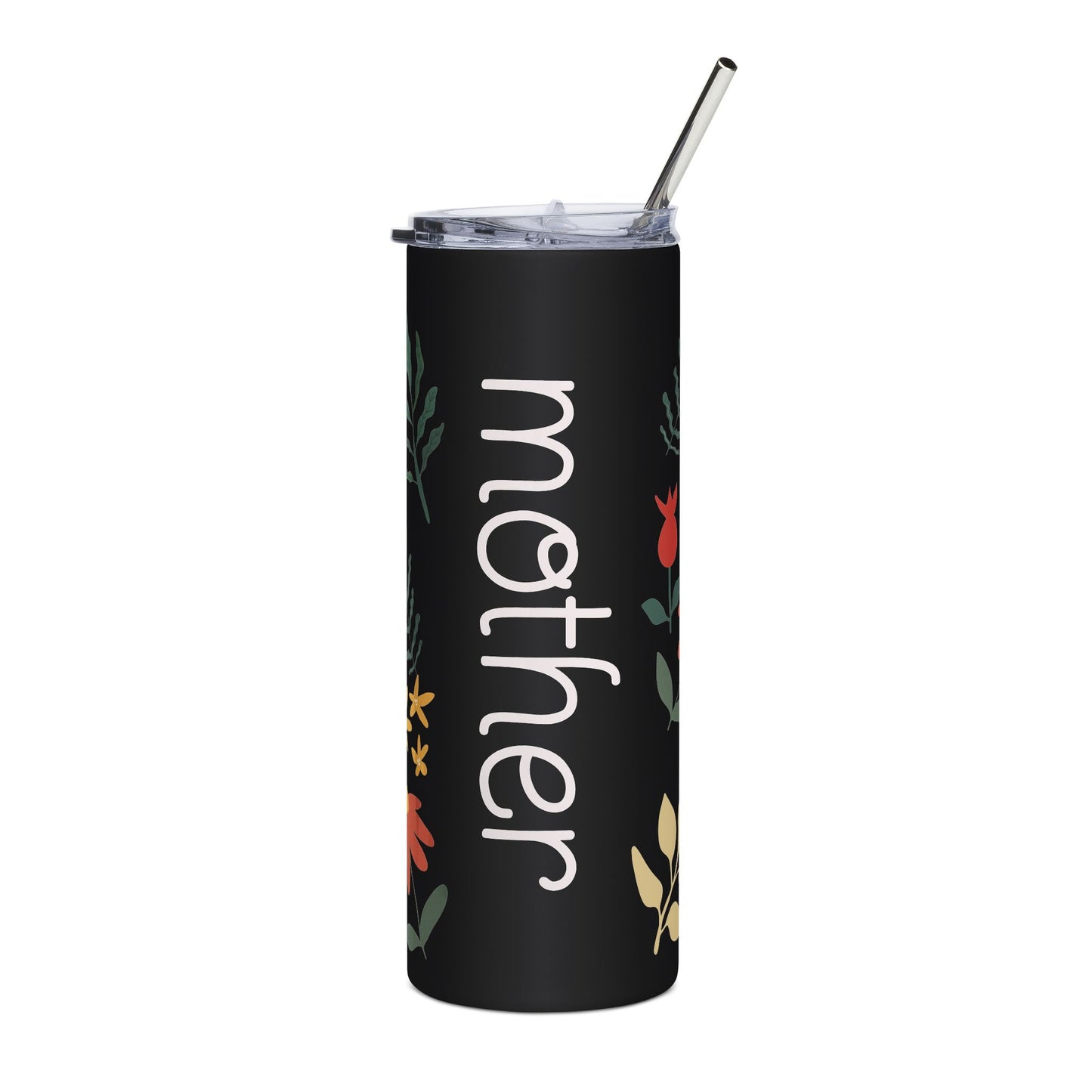 Mother Floral Stainless Steel Tumbler — 20oz Insulated Travel Cup