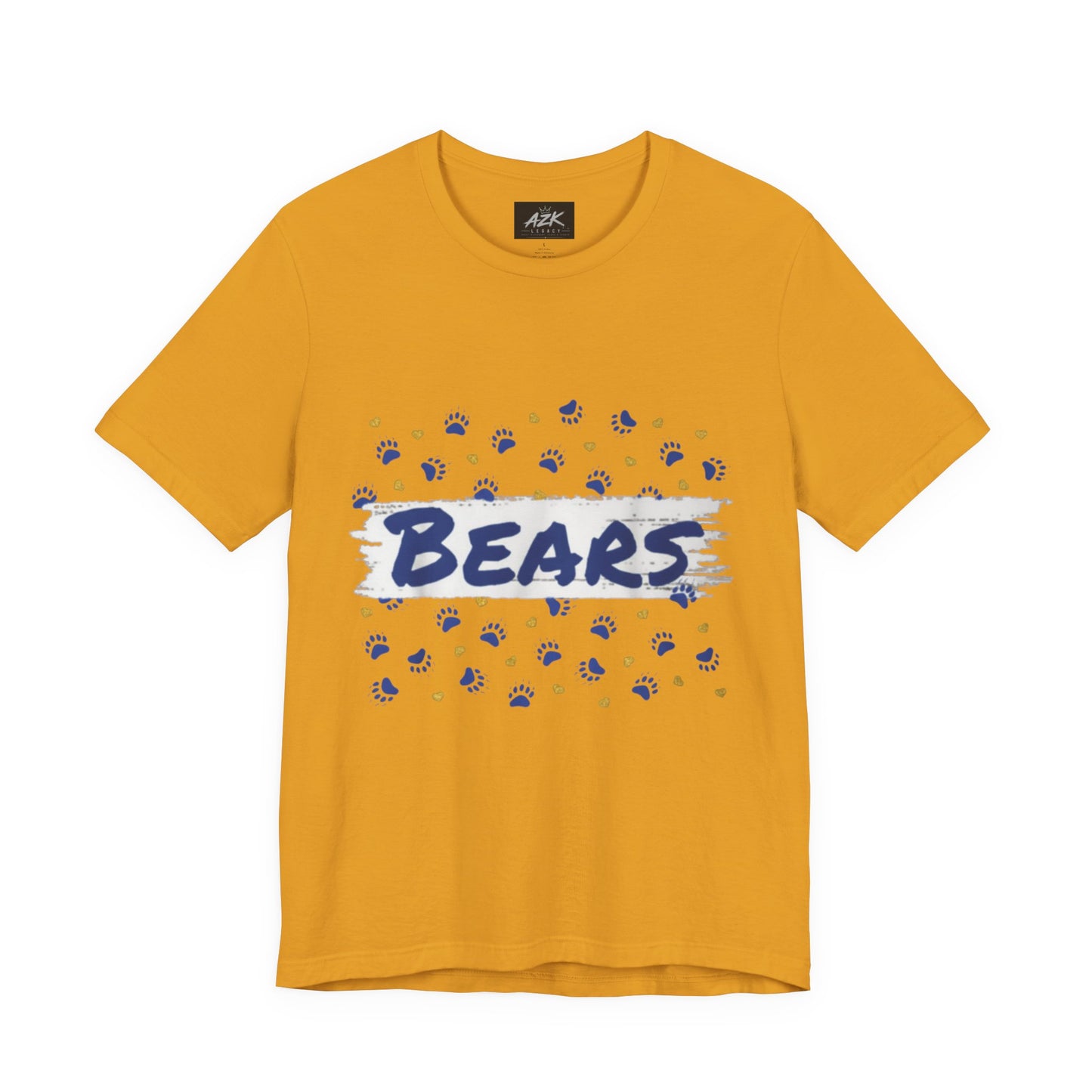 Bears Paw Print Graphic Tee — Casual Sports Fan T‑Shirt