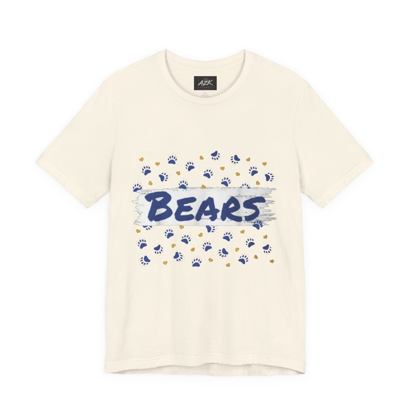 Bears Paw Print Graphic Tee — Casual Sports Fan T‑Shirt
