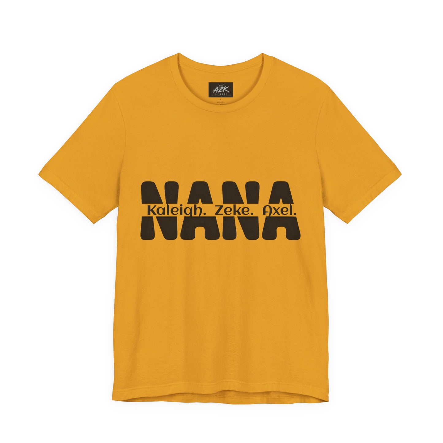 NANA Personalized Name Tee — Custom Grandma Shirt with Names (Kaleiah, Zeke, Axel)