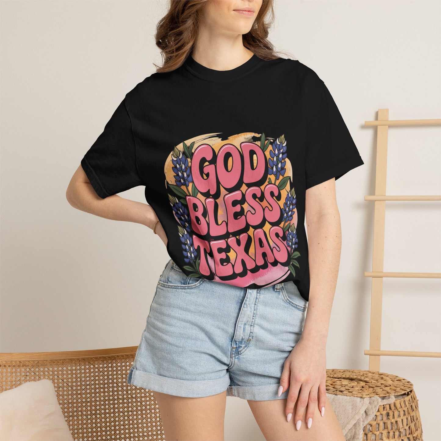 God Bless Texas Floral T-Shirt