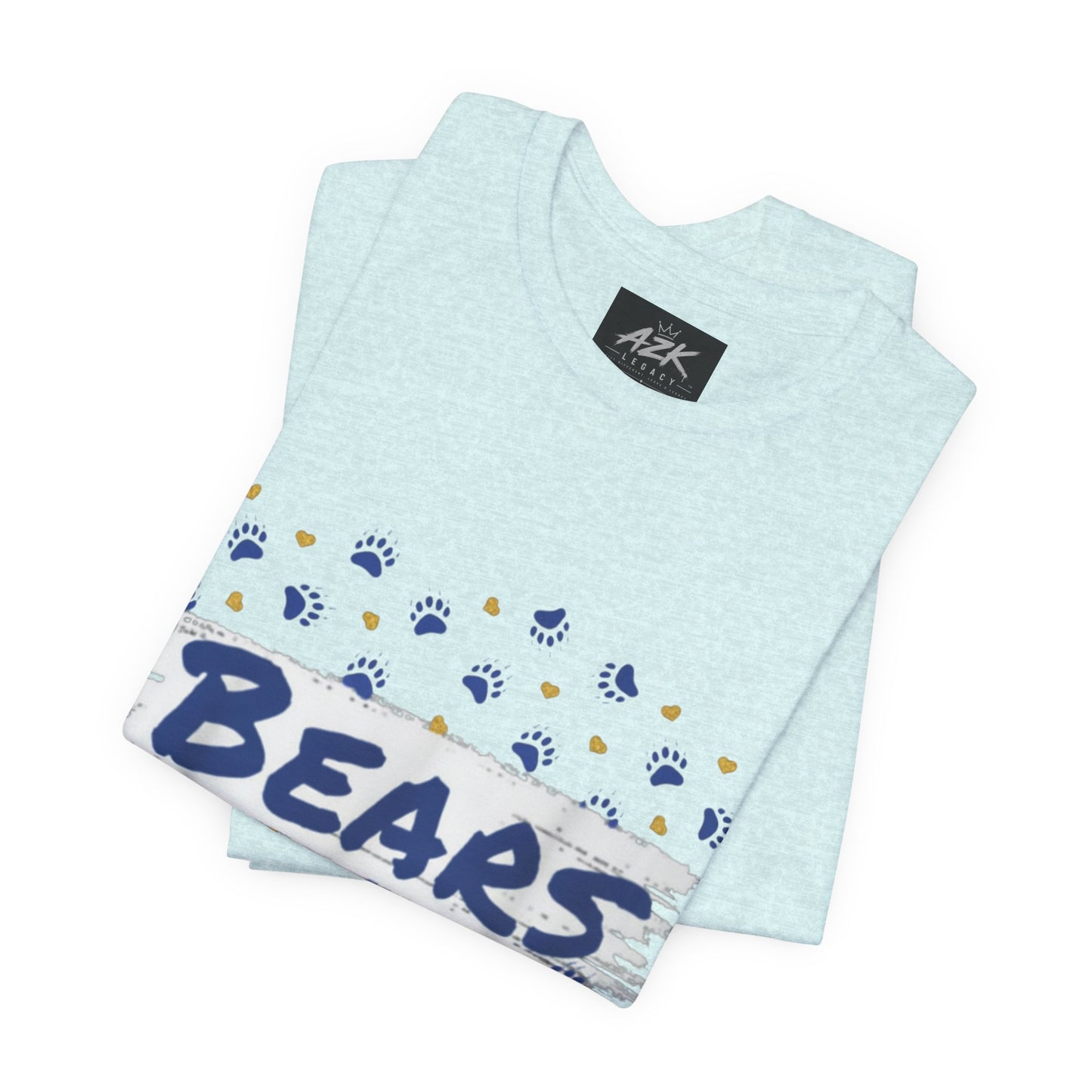 Bears Paw Print Graphic Tee — Casual Sports Fan T‑Shirt