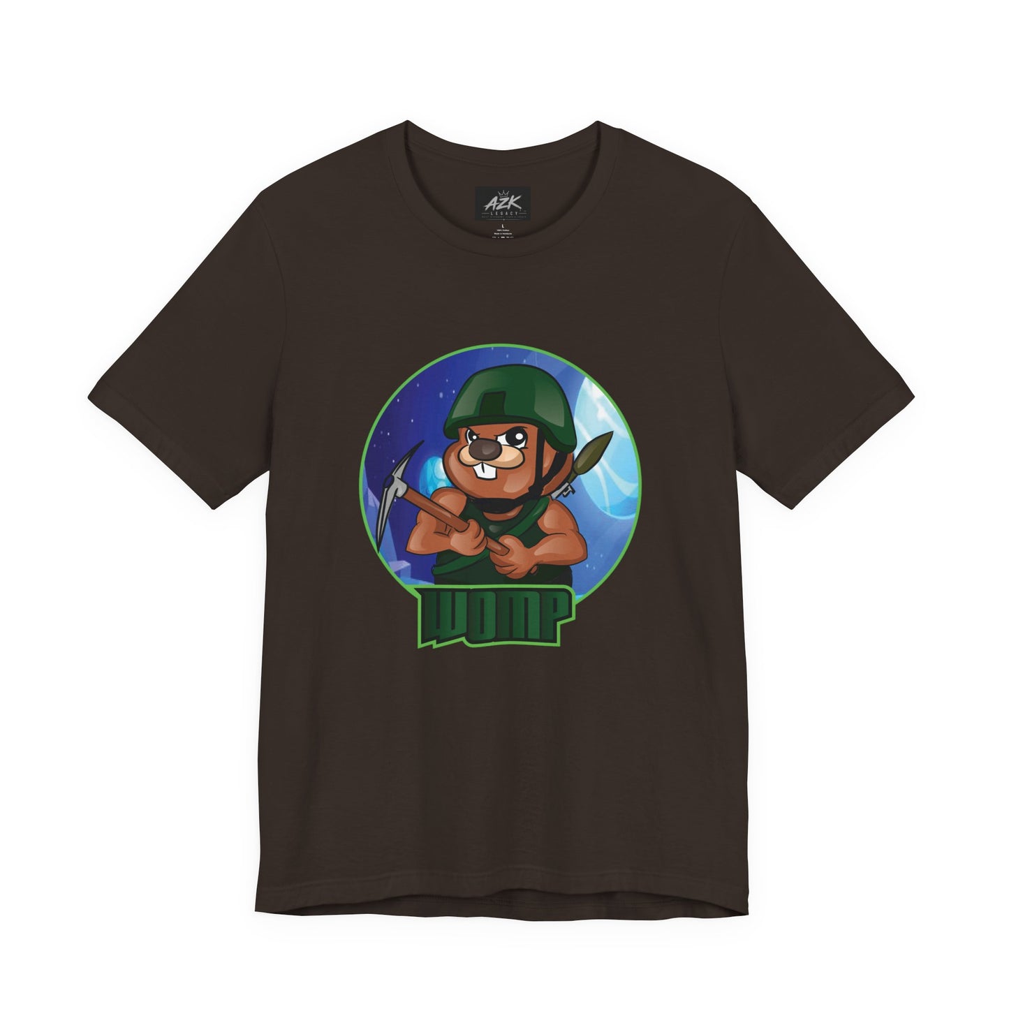 Soldier Bear Cartoon T‑Shirt — Cute Military Mascot Tee