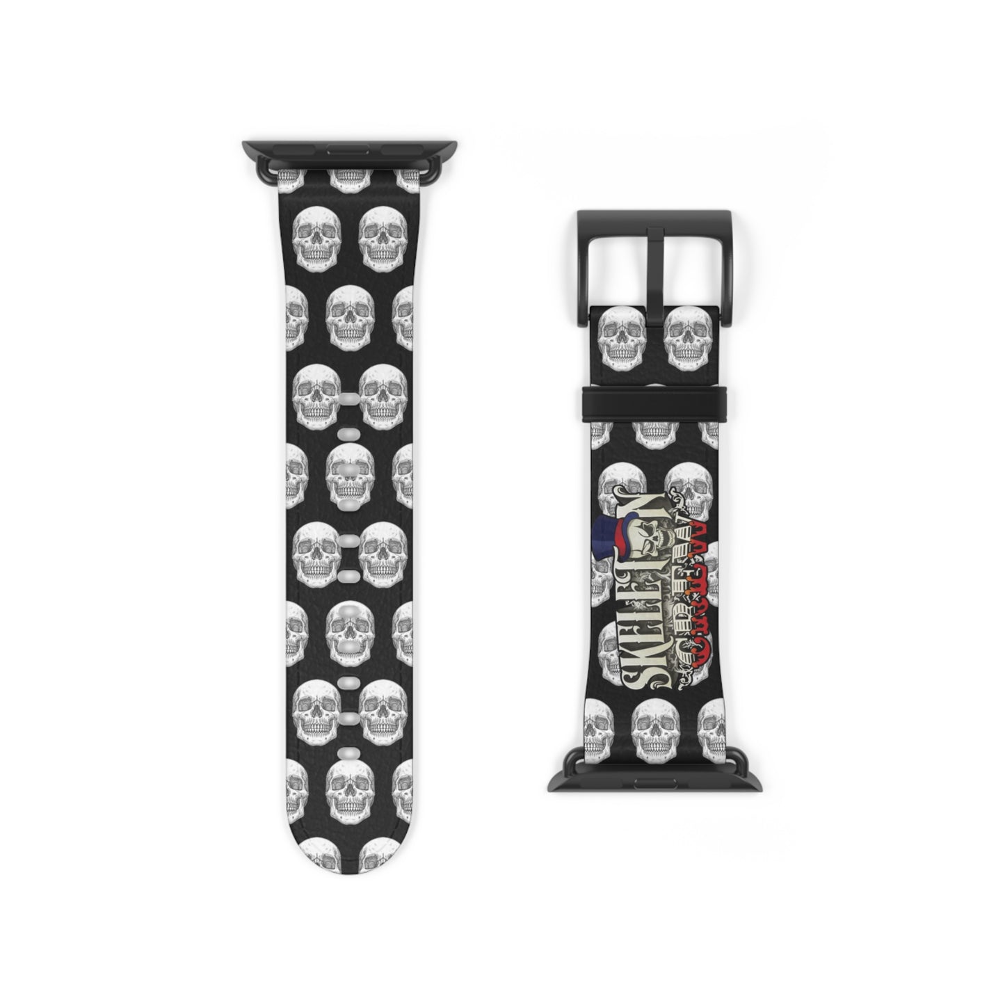 Skull Pattern Watch Band — Gothic Skull Apple Watch Strap (Skull-Obsessed Design)