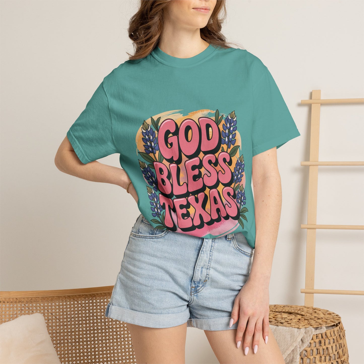 God Bless Texas Floral T-Shirt