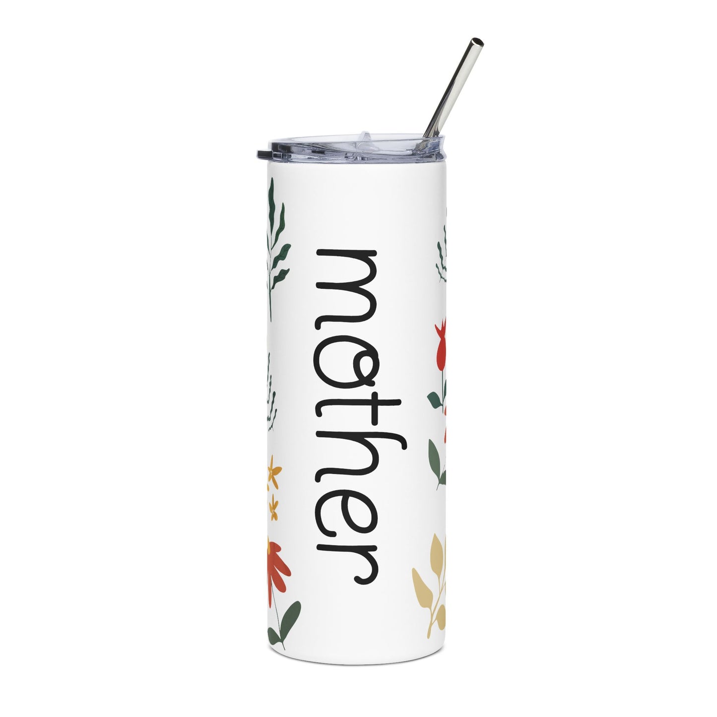 Mother Floral Stainless Steel Tumbler — 20oz Insulated Travel Cup