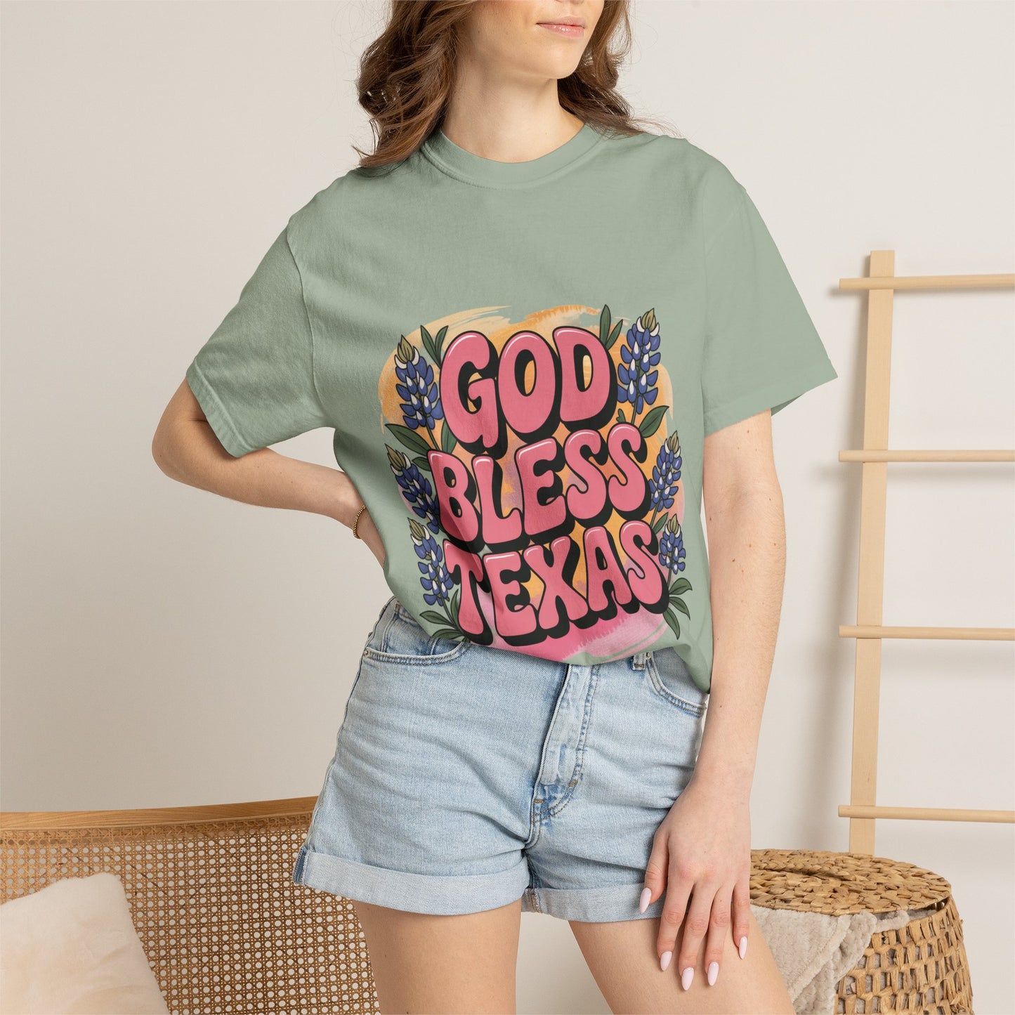 God Bless Texas Floral T-Shirt