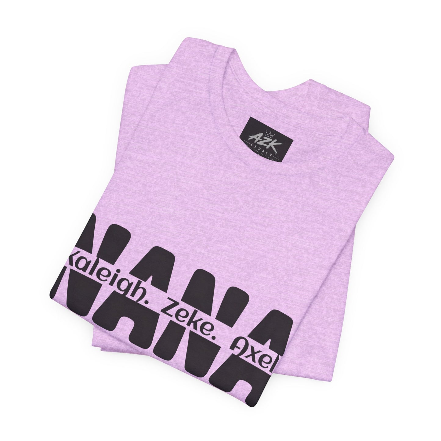 NANA Personalized Name Tee — Custom Grandma Shirt with Names (Kaleiah, Zeke, Axel)