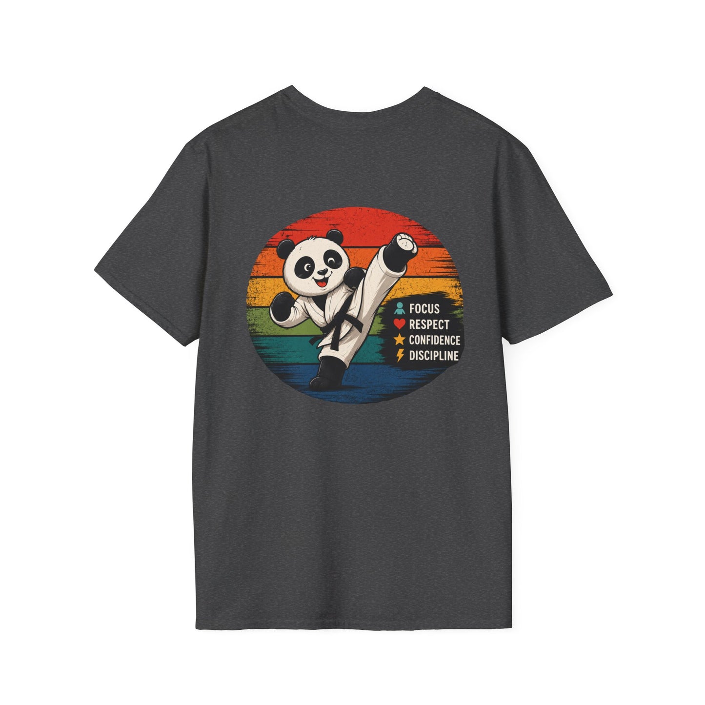 Panda Karate T-Shirt – Focus, Respect, Confidence, Discipline