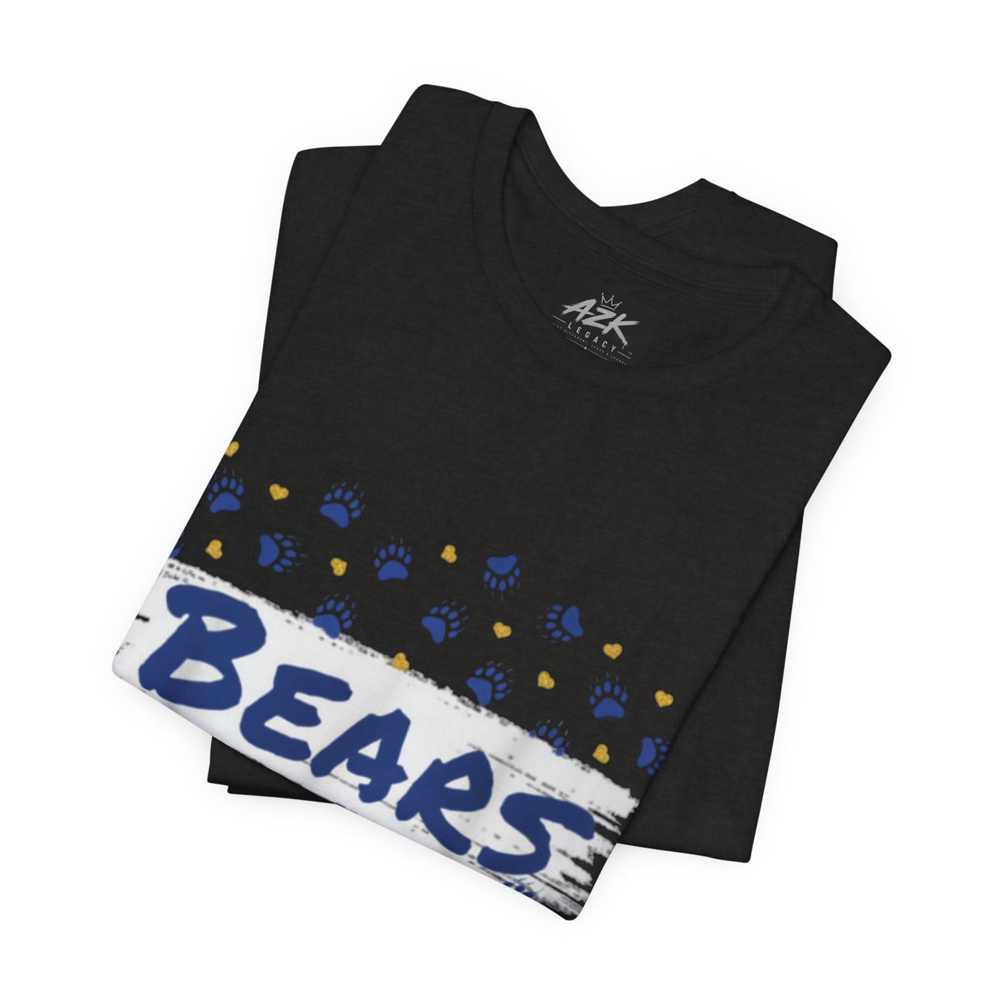 Bears Paw Print Graphic Tee — Casual Sports Fan T‑Shirt