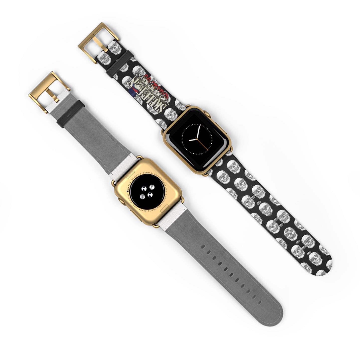 Skull Pattern Watch Band — Gothic Skull Apple Watch Strap (Skull-Obsessed Design)