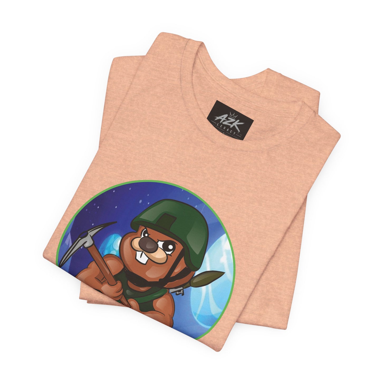 Soldier Bear Cartoon T‑Shirt — Cute Military Mascot Tee