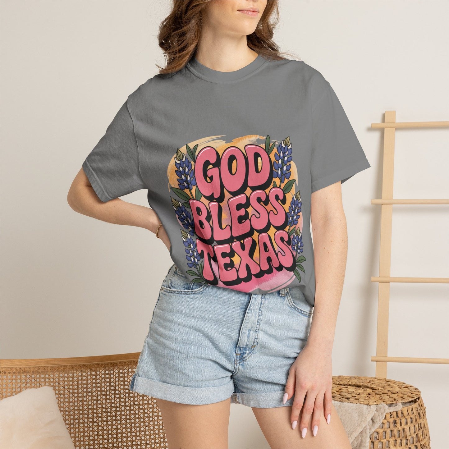 God Bless Texas Floral T-Shirt