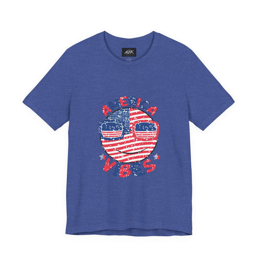 America Vibes Graphic Tee — Patriotic USA Flag T‑Shirt