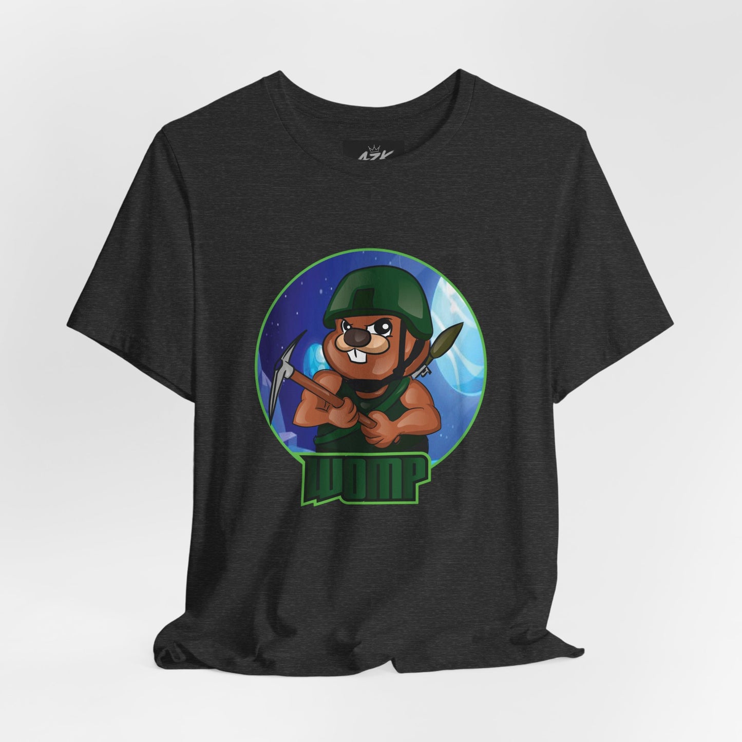 Soldier Bear Cartoon T‑Shirt — Cute Military Mascot Tee