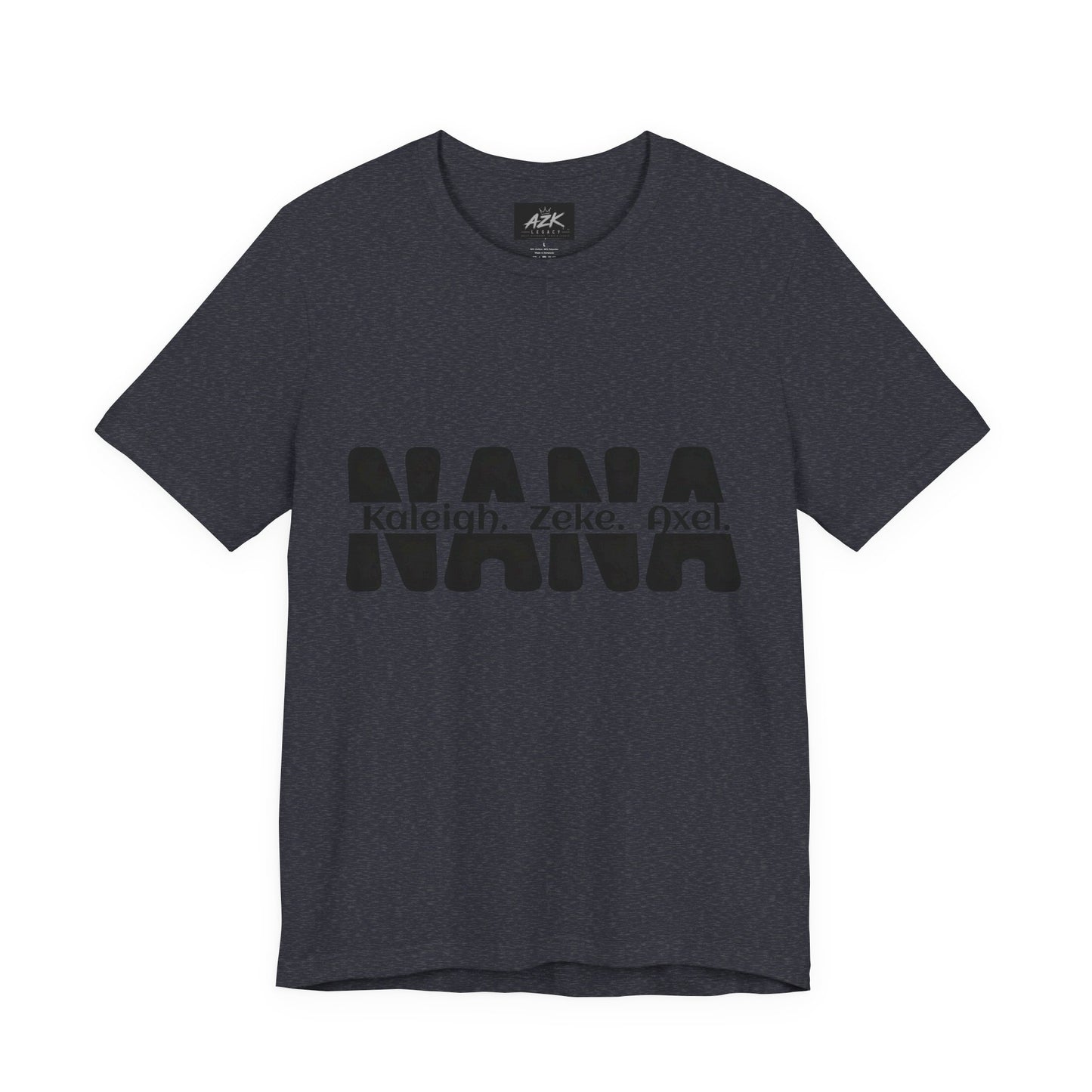 NANA Personalized Name Tee — Custom Grandma Shirt with Names (Kaleiah, Zeke, Axel)