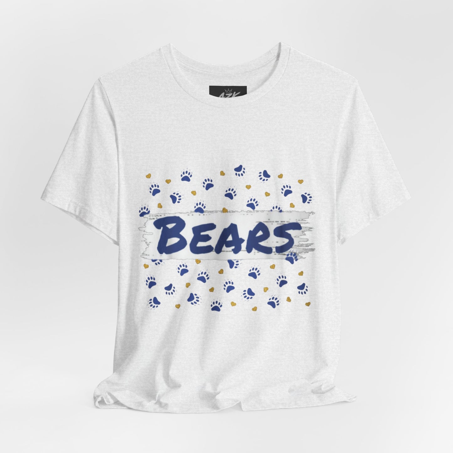 Bears Paw Print Graphic Tee — Casual Sports Fan T‑Shirt