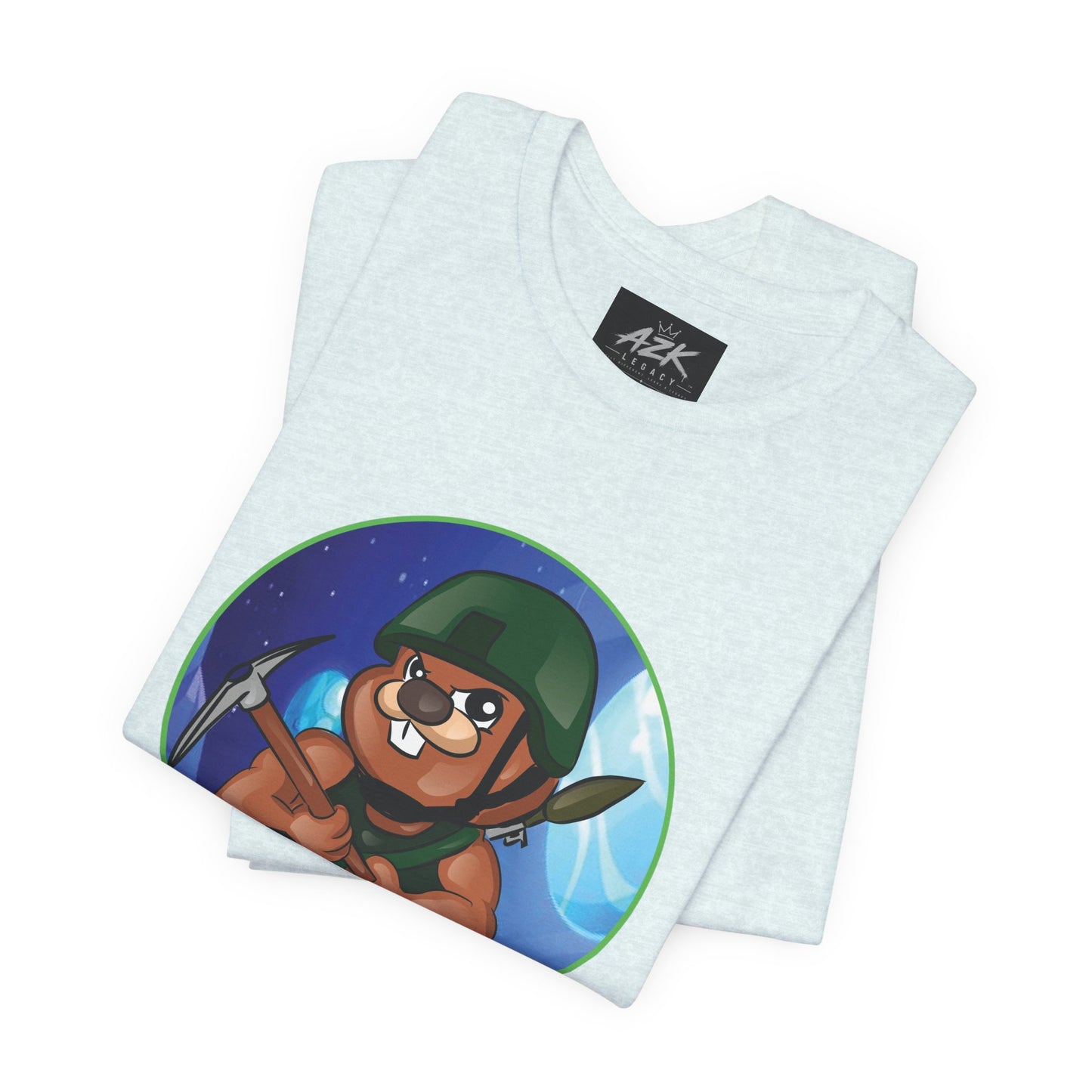 Soldier Bear Cartoon T‑Shirt — Cute Military Mascot Tee