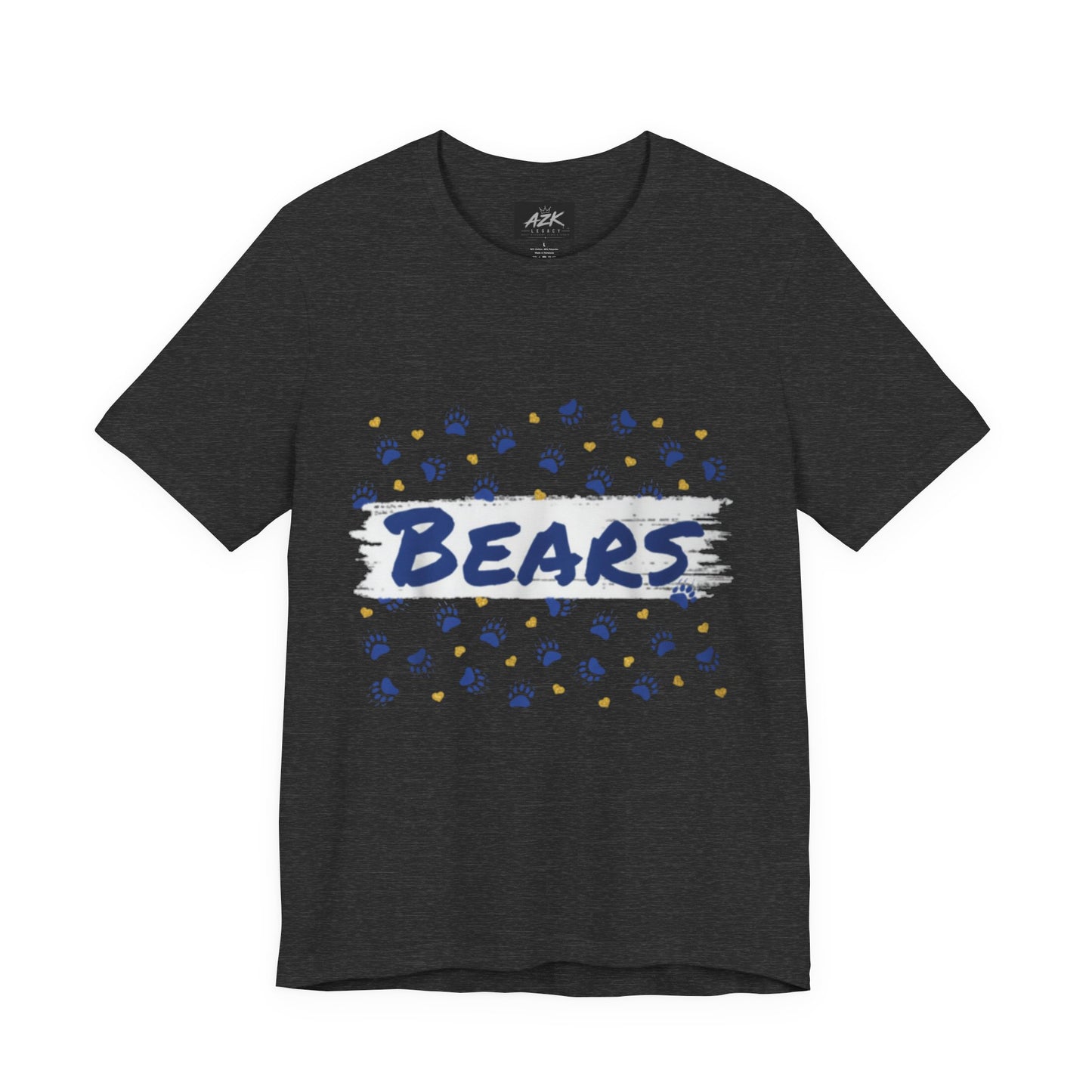 Bears Paw Print Graphic Tee — Casual Sports Fan T‑Shirt
