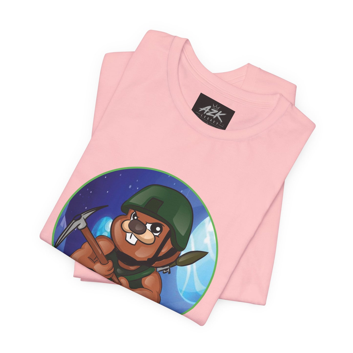 Soldier Bear Cartoon T‑Shirt — Cute Military Mascot Tee