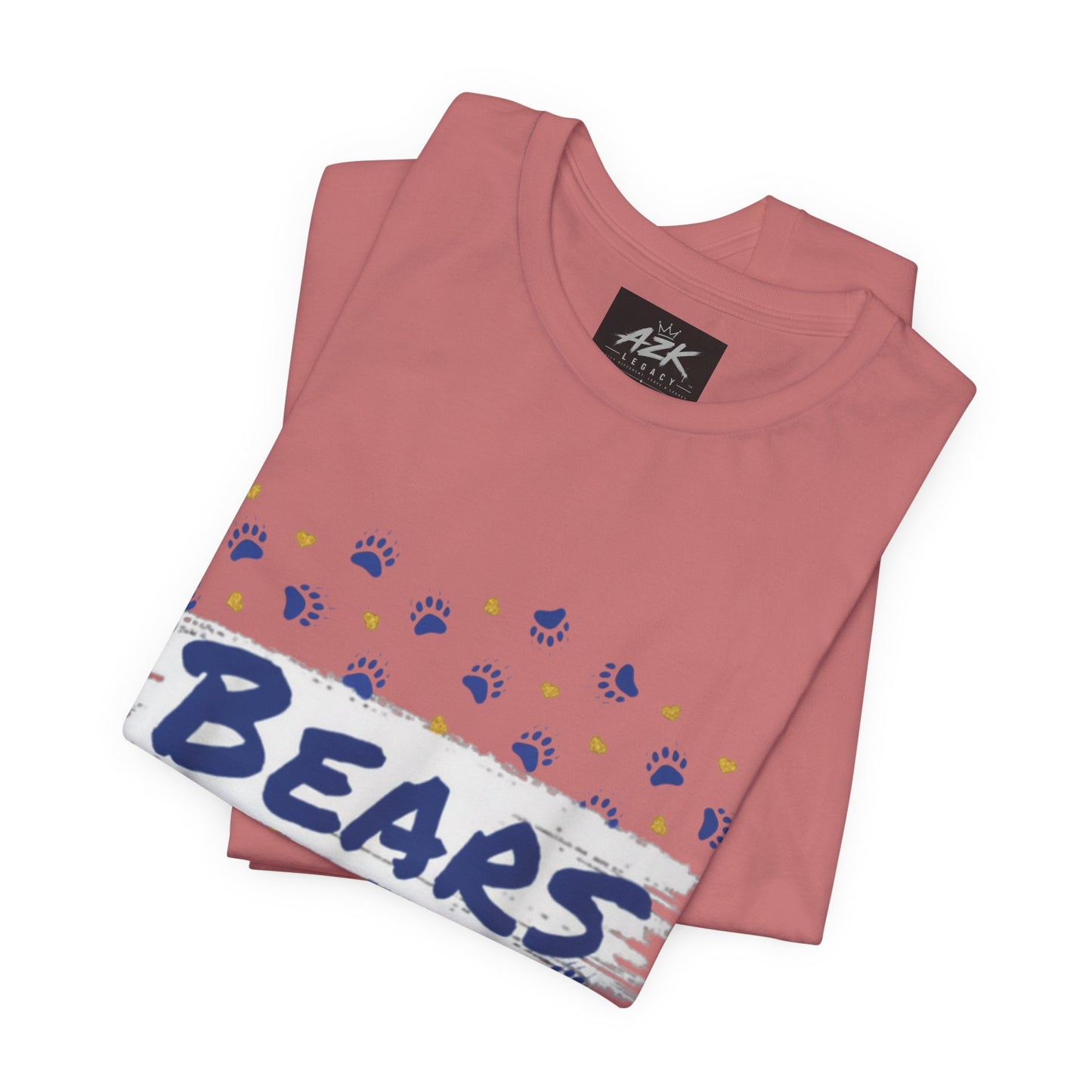 Bears Paw Print Graphic Tee — Casual Sports Fan T‑Shirt
