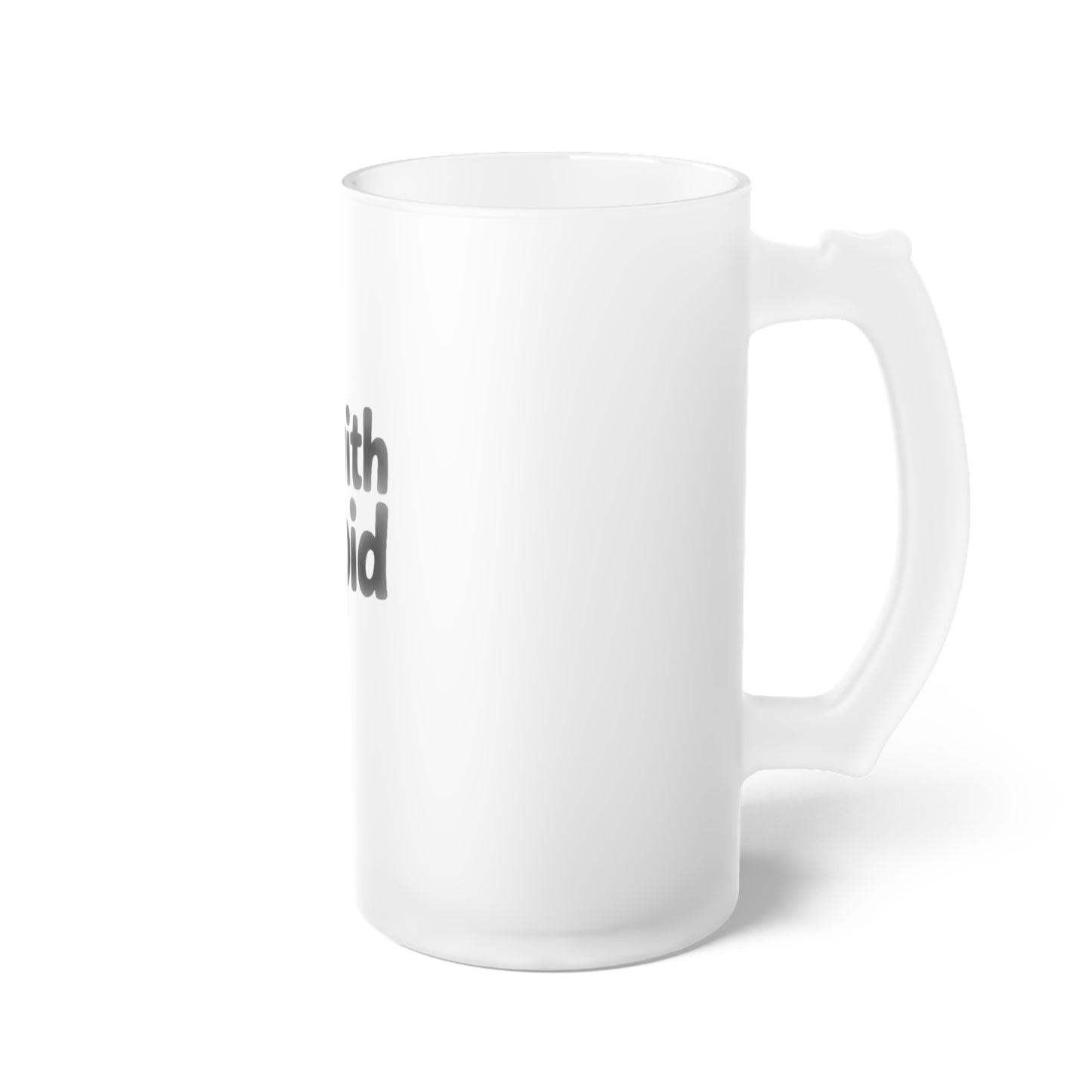 Frosted Beer Mug - "I'm With Stupid" Novelty Glass Pint, Funny Bar Gift