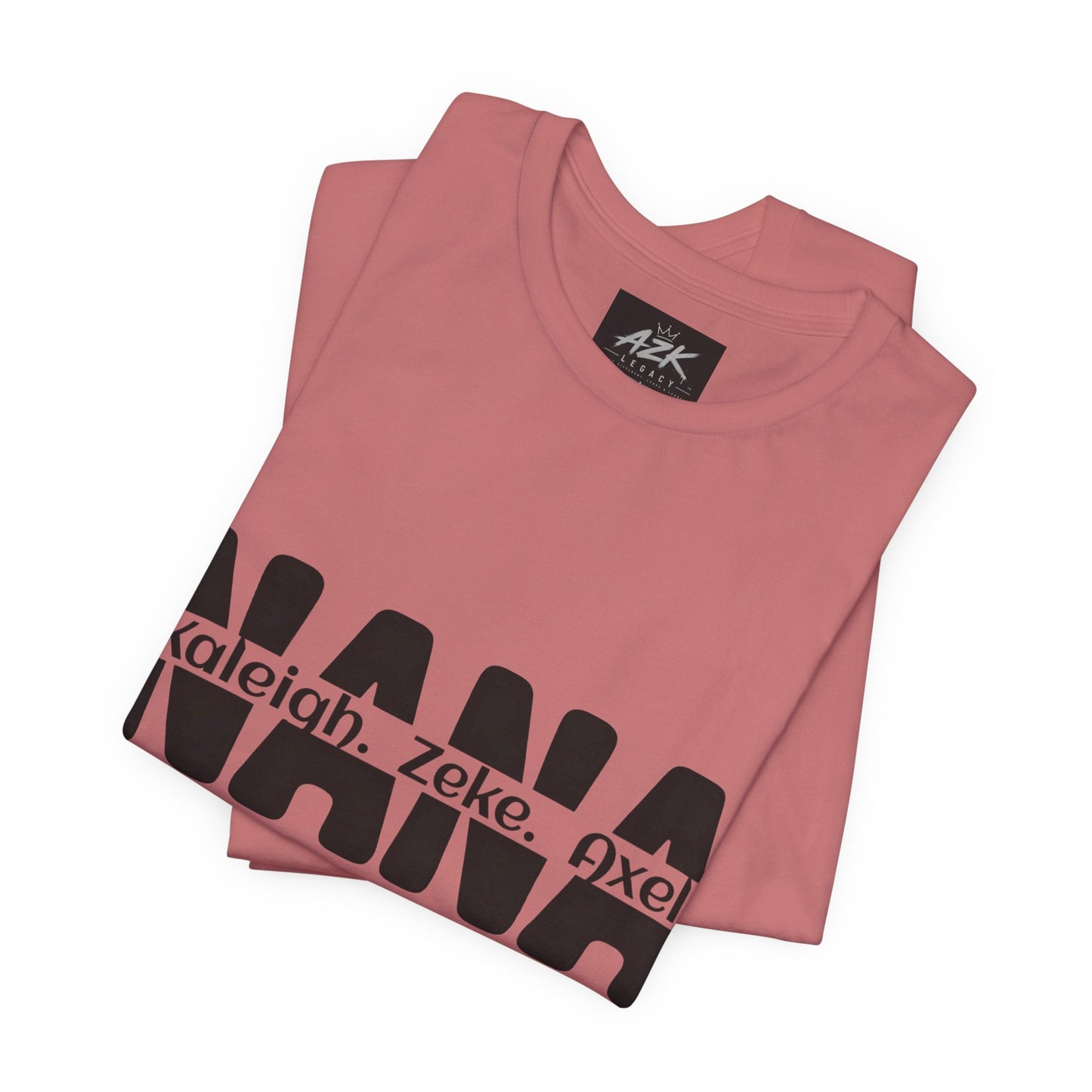 NANA Personalized Name Tee — Custom Grandma Shirt with Names (Kaleiah, Zeke, Axel)