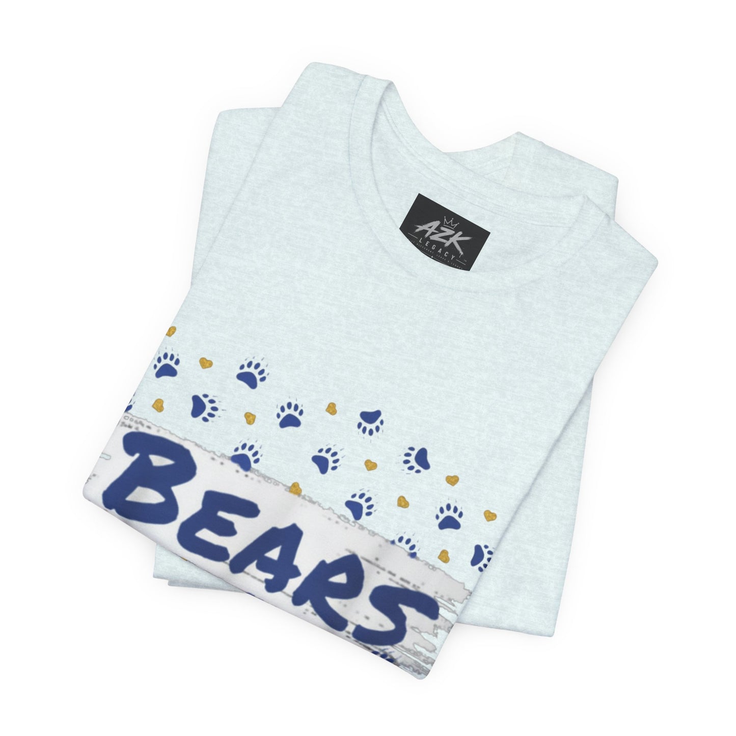 Bears Paw Print Graphic Tee — Casual Sports Fan T‑Shirt