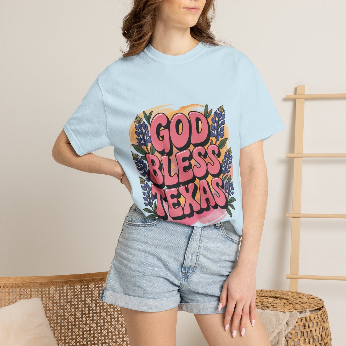 God Bless Texas Floral T-Shirt
