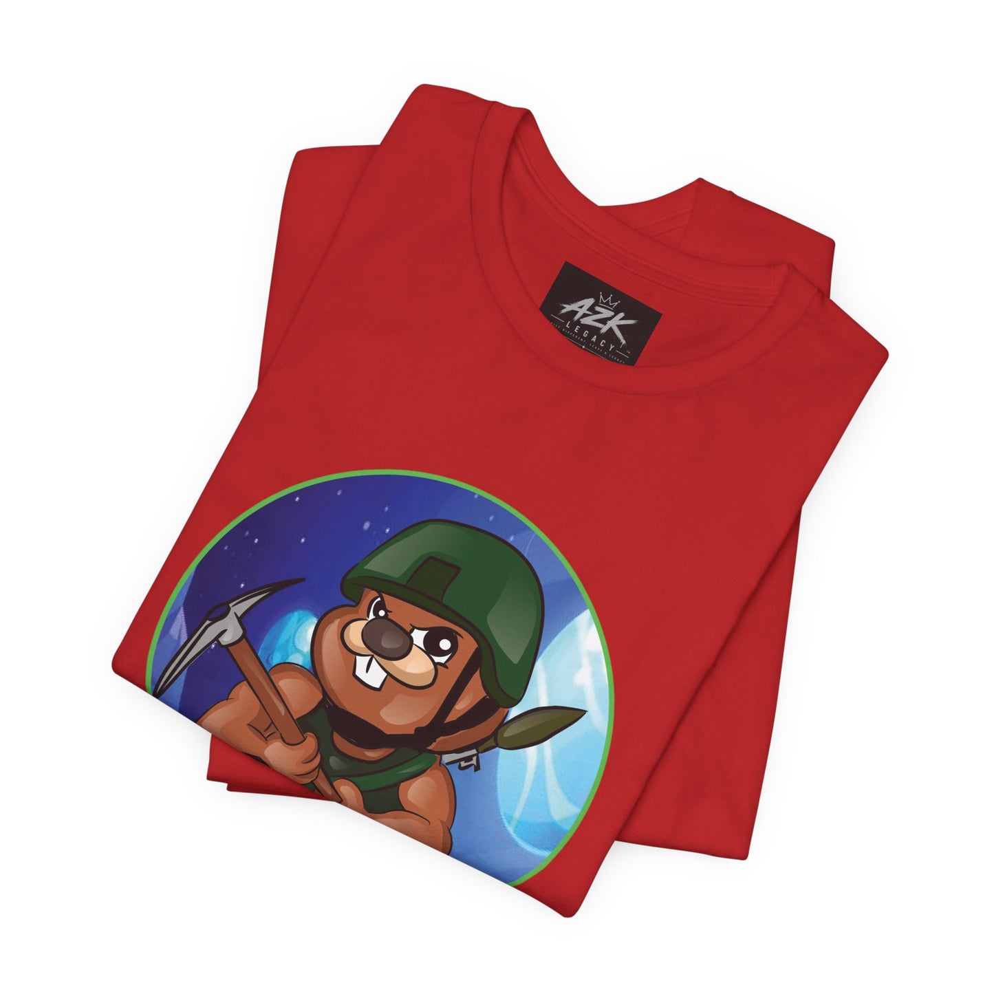 Soldier Bear Cartoon T‑Shirt — Cute Military Mascot Tee