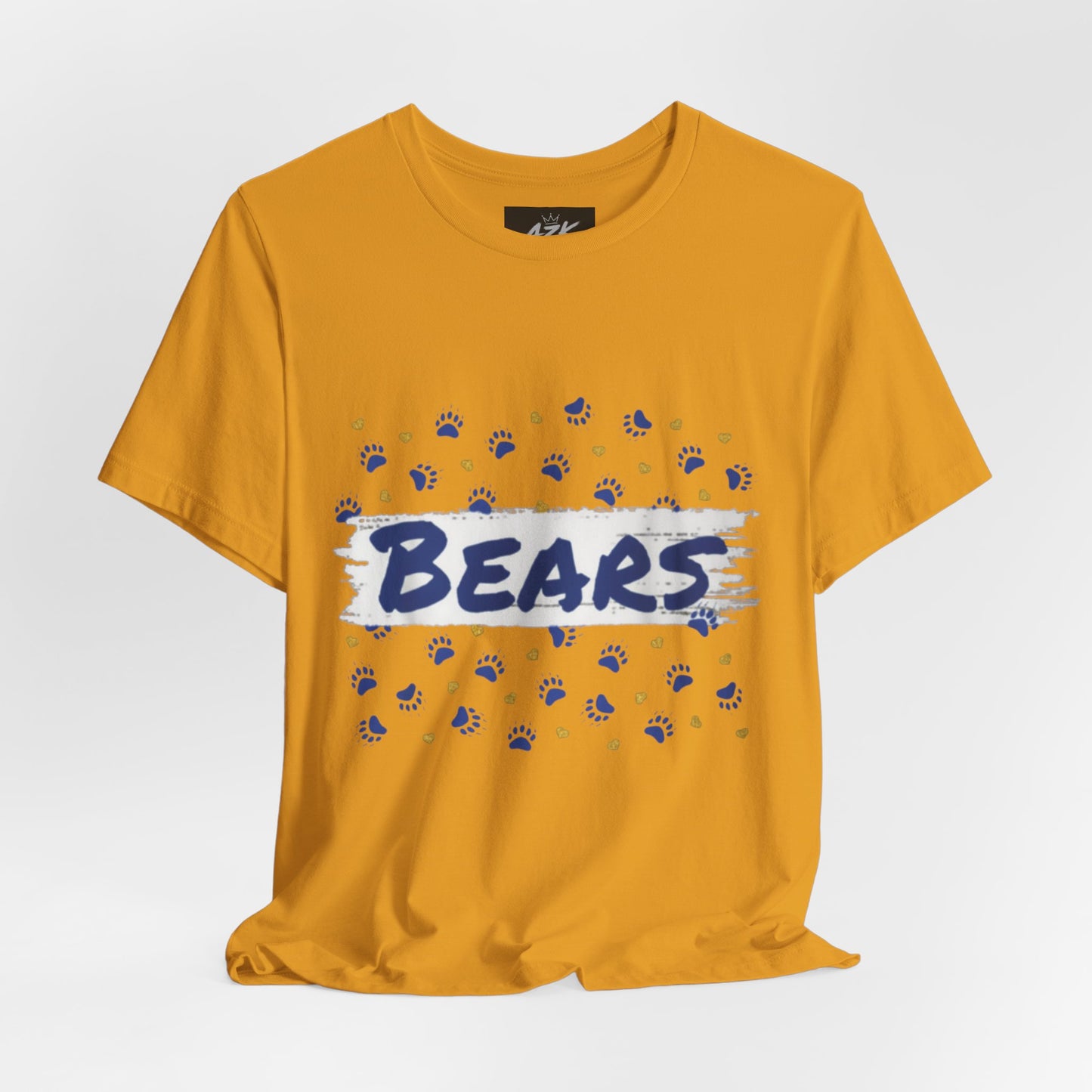 Bears Paw Print Graphic Tee — Casual Sports Fan T‑Shirt