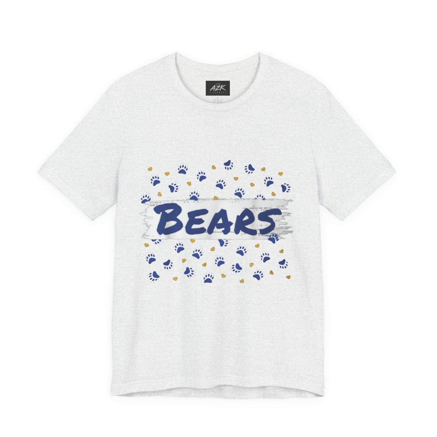 Bears Paw Print Graphic Tee — Casual Sports Fan T‑Shirt